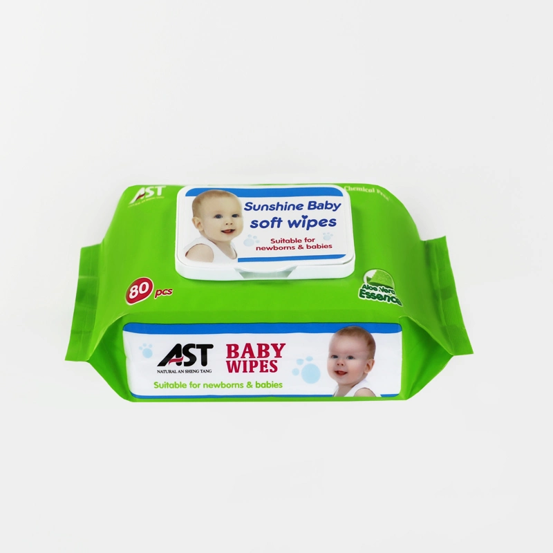 Professional Factory Made Cheap Organic Baby Wipe with Plastic Lid