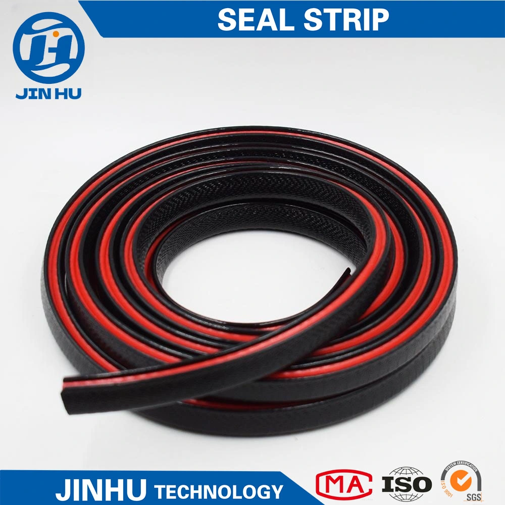 Factory Sealing Strip EPDM Black Rubber Strip Big D with 3m Adhesive for Auto Soundproof 14*12mm Guiding Gutter