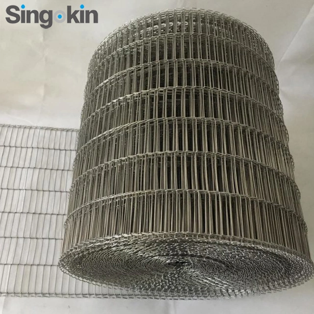 Heat Resistant 304 316 Stainless Steel Flat Flex Wire Mesh Conveyor Belt