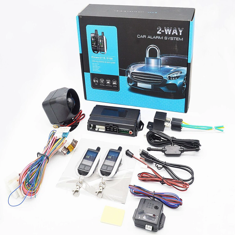 New Remote Engine Start Auto with Central Door Locking Two Way Car Alarm System with LCD Remote Anti-Theft