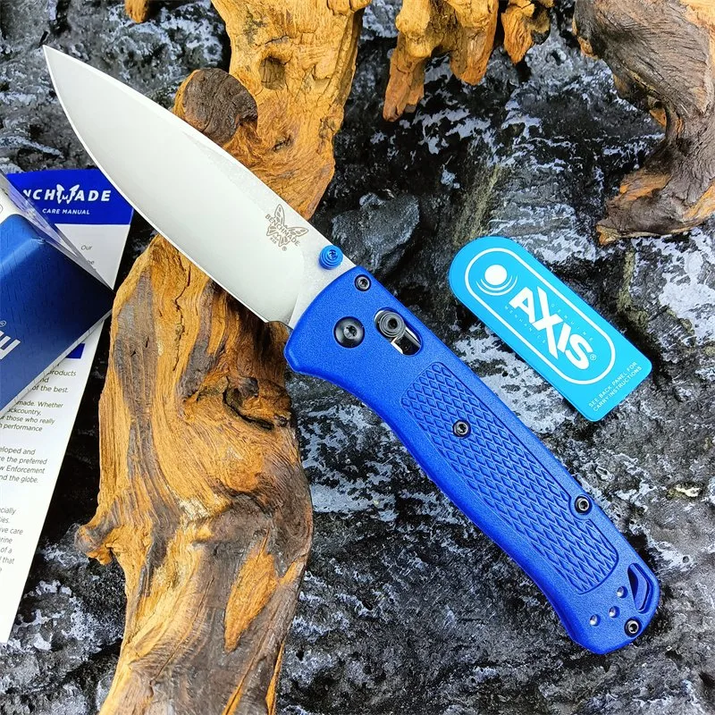 Benchmade 535 Outdoor Satin Plain Drop Point Blade Tactical EDC Camping Survival Knives with Belt Clip Folding Pocket Knife