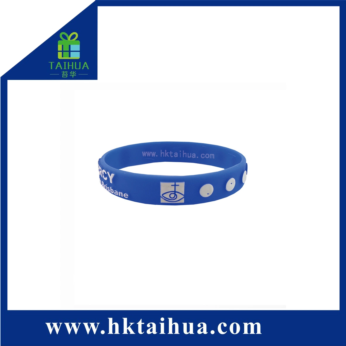 Custom Rubber Wrist Bands Embossed Silicone Bracelet (TH-band014)