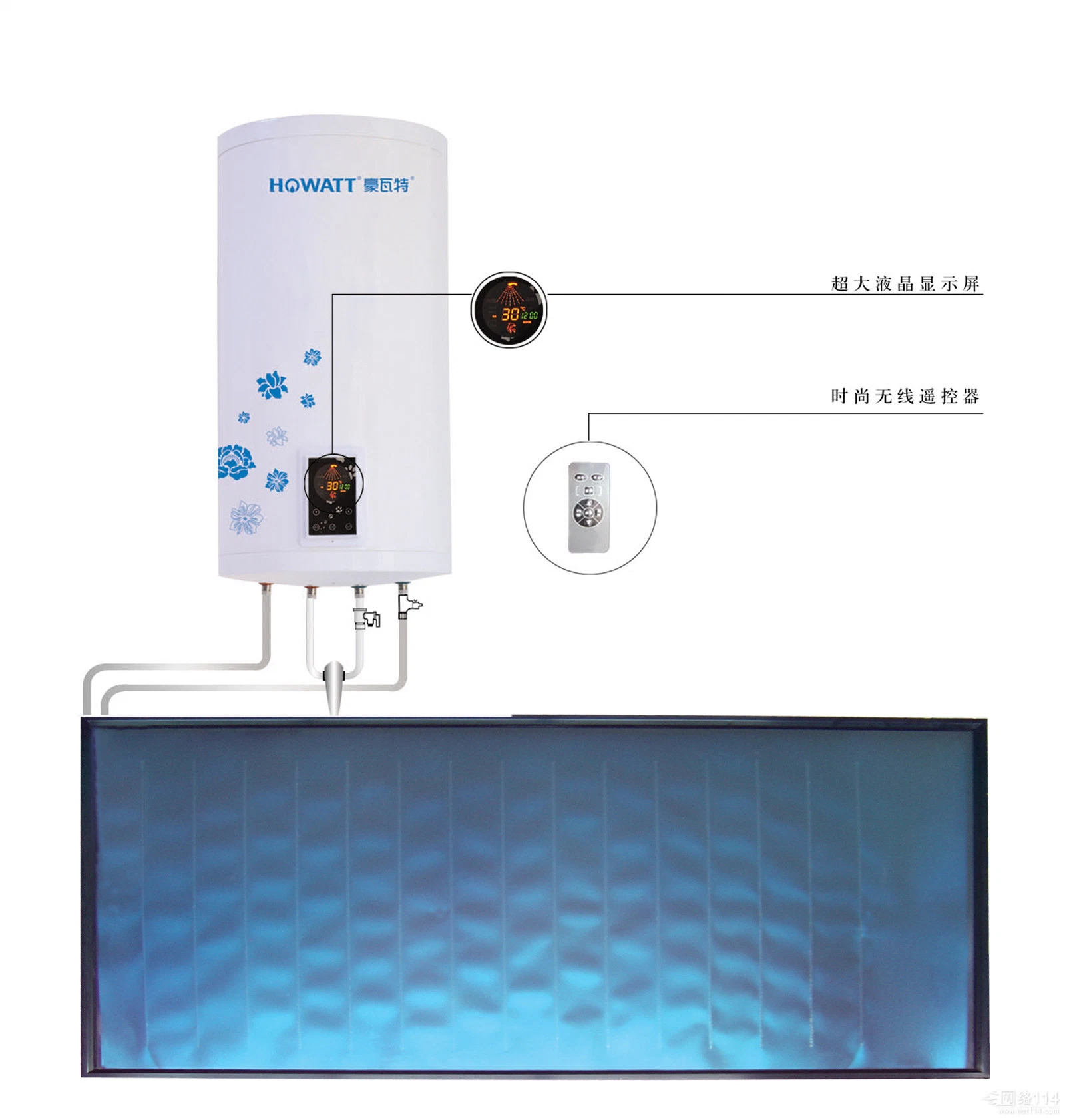 Solar-Warmwasser-Heizung System