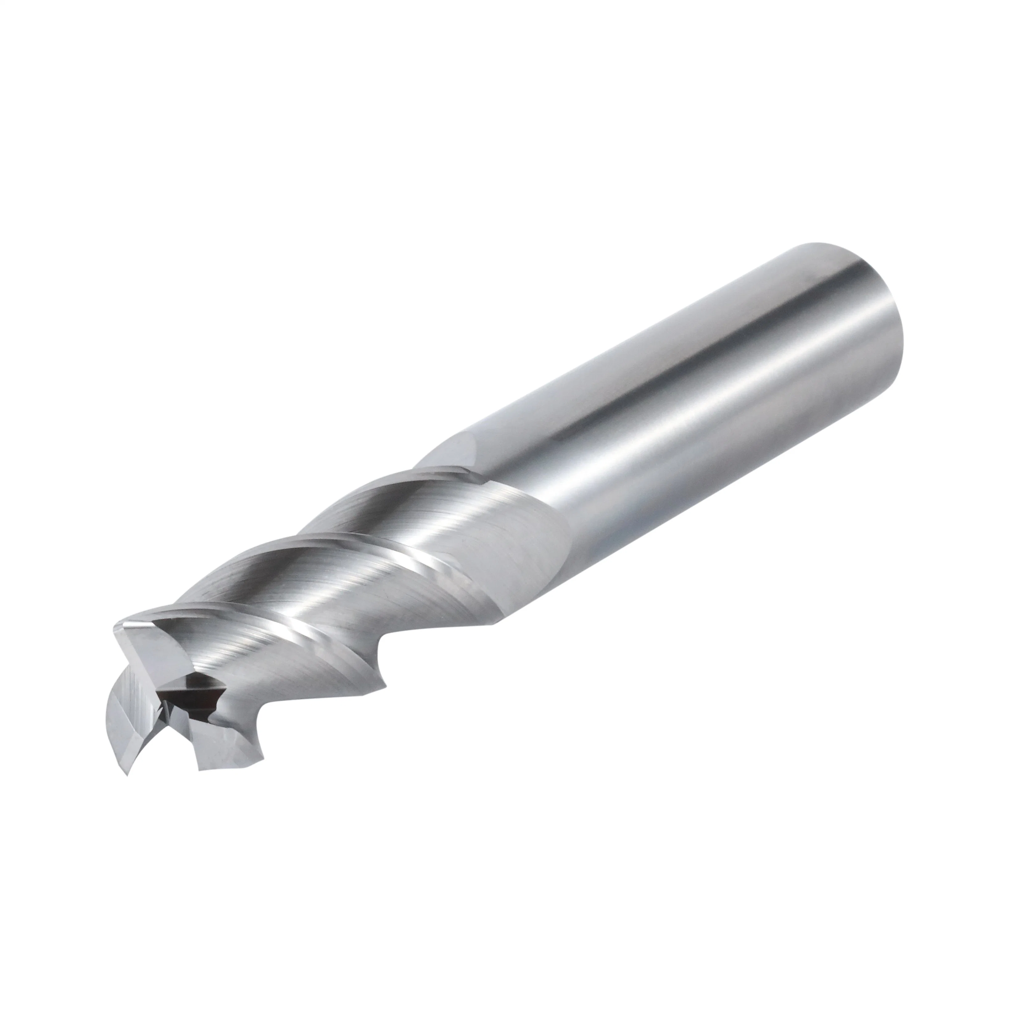 High Hardness 3 Flutes Cemented Carbide Flat End Milling Cutter for Aluminium Alloy