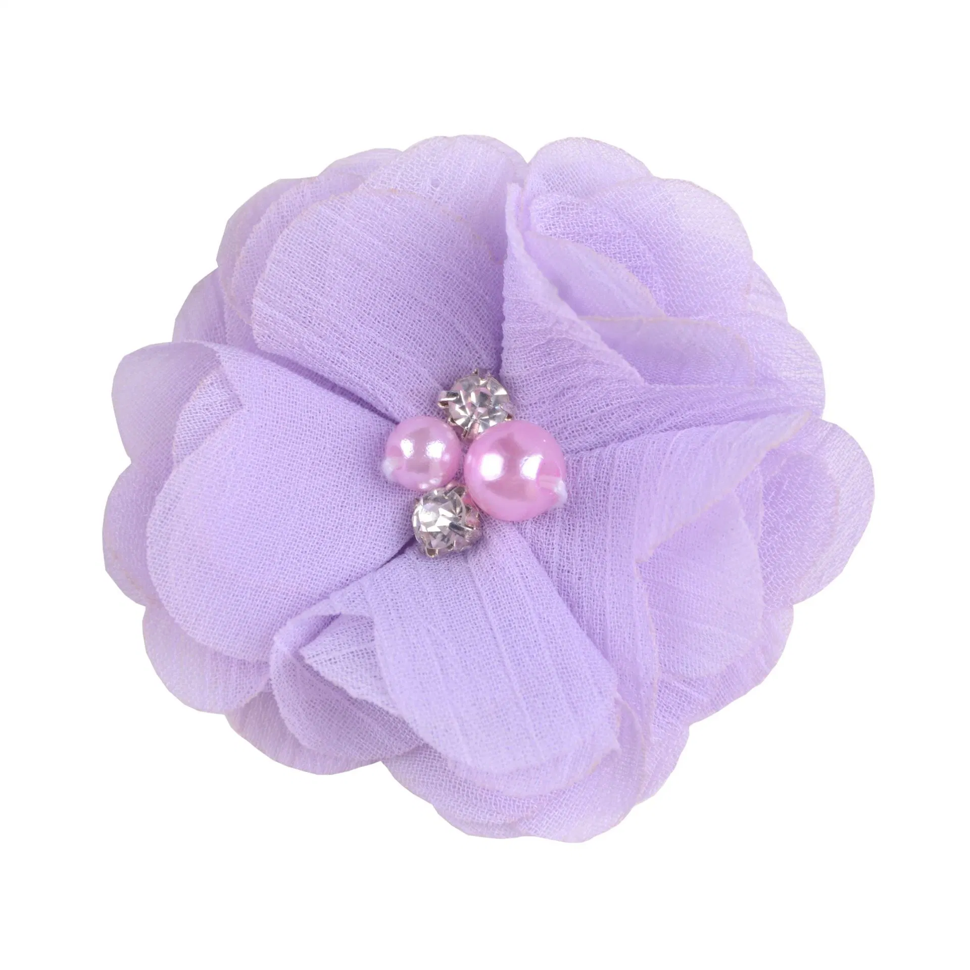 Lbv Accessories Hand Sewn Pearl Rhindiamonds Chiffon Flowers DIY Children&prime; S Headwear Hairpin