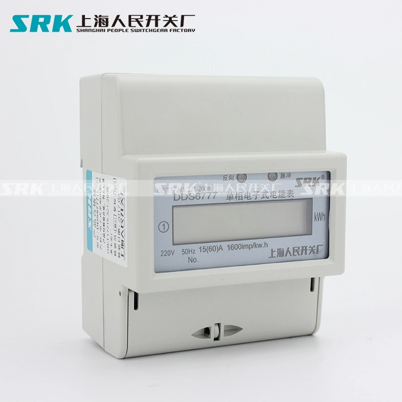 Dds6777 DIN Rail 2p 4p Single Phase LCD RS485 Smart Remote Control Watt-Hour Kwh Energy Meter