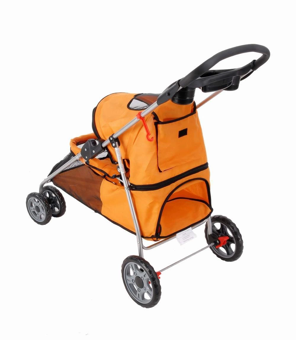 Pet Buggy Stroller Trolley Easy Folding Water Resistant Carrier Cart Wbb16678