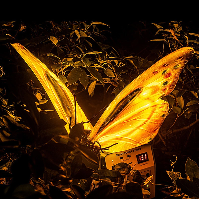 Outdoor Butterfly Holiday Christmas Solar LED Fiber Optic Garden Light Decorative Lighting for Pathway Walkway