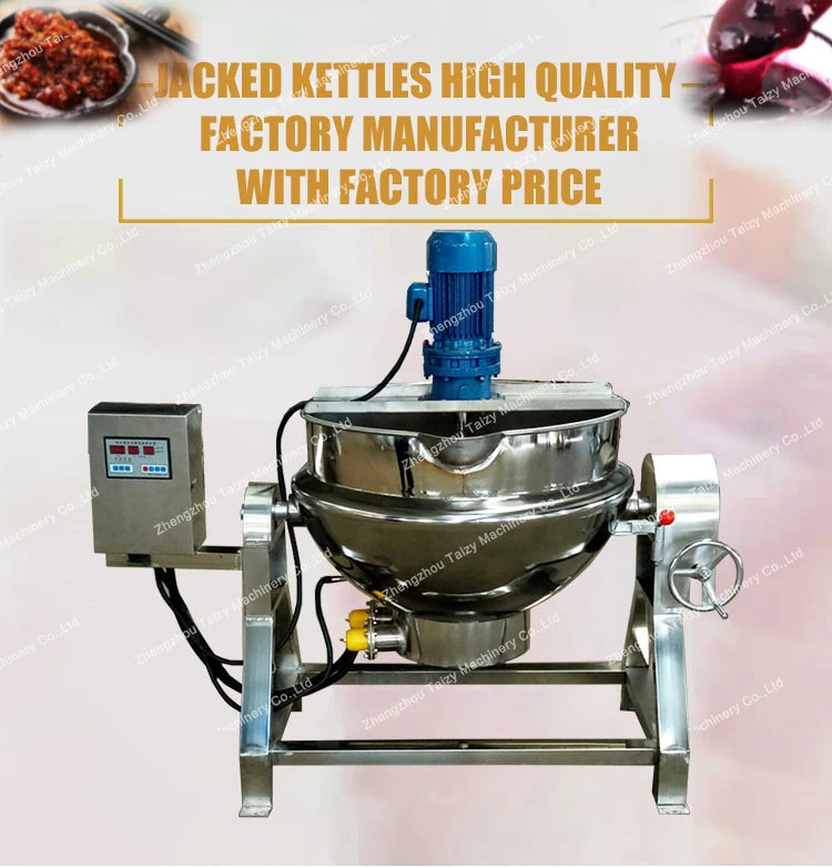 Cheese Jacketed Pot with Mixer Double Jacketed Kettle with Agitator Jacketed Kettle