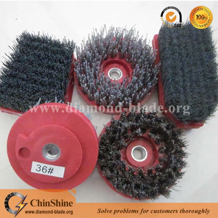 5 Inch Silicon Stone Brush for Antique Finish Nylon Wire