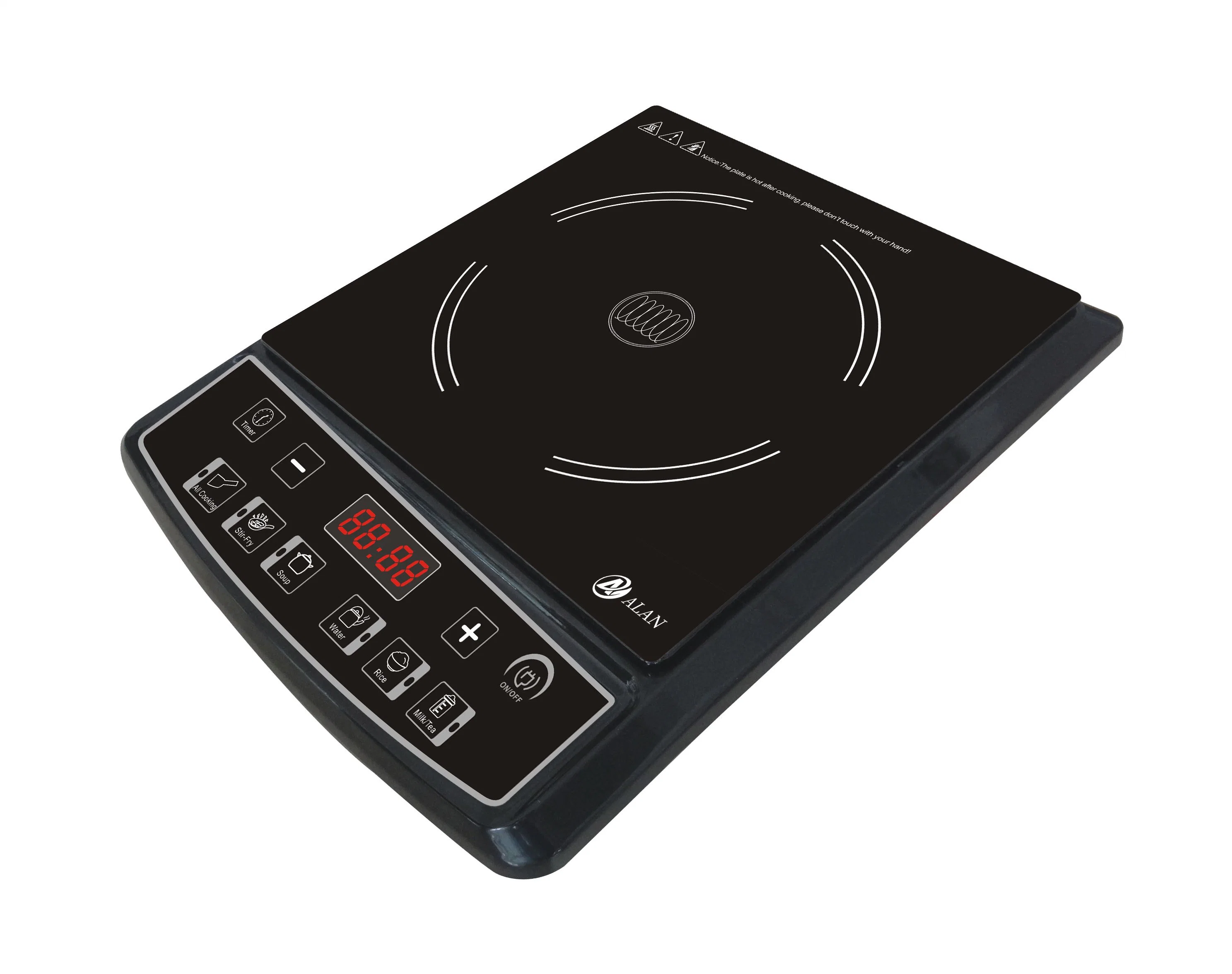 Carcasa de plástico bajo consumo de energía China Induction Cooker Cocina eléctrica Placa 1500W