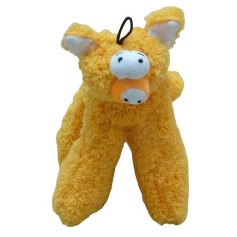 Wholesale/Supplier Mini Stuffed Dog Toy Stuff Animal Shape Plush Soft Pet Toys Brown Rancoon with Squeaker