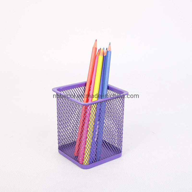 Цветной металлической сетки квадратные косметический держатель пальчикового типа пера