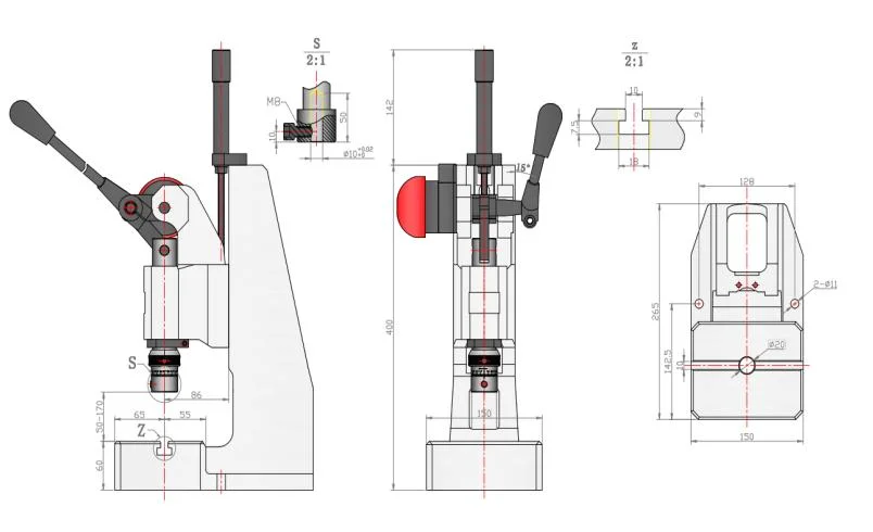 Precision Manual Press Test Instrument 12kn Manual Press Test Machine Hpa-1p/ Hpa-1pr Sample Preparation Equipment