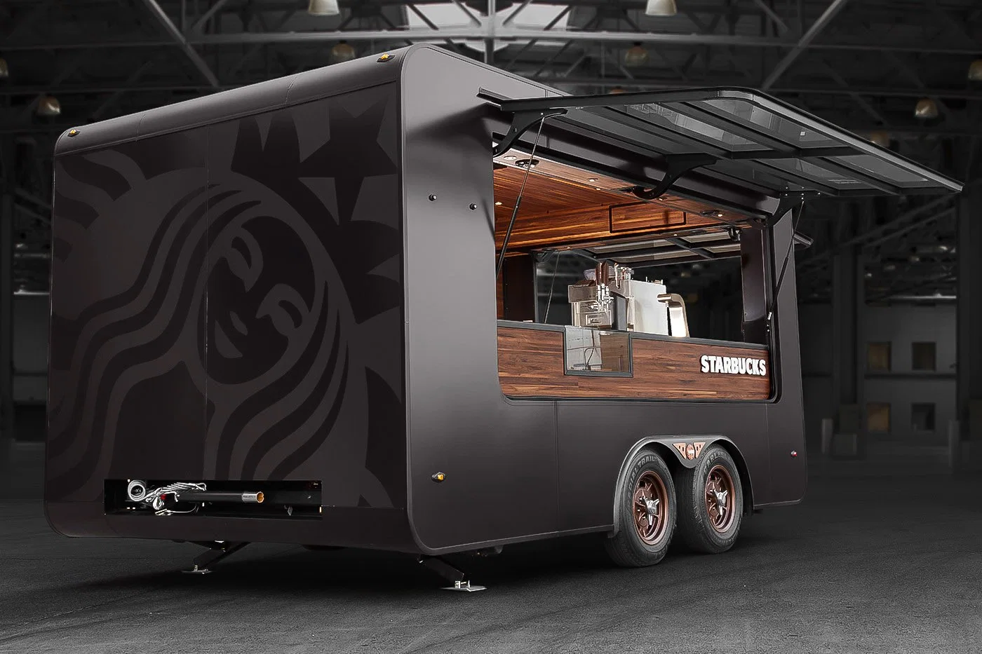 Modern Commercial Kitchen Equipment Ice Cream Coffee Trailer Mobile Food Carrinho