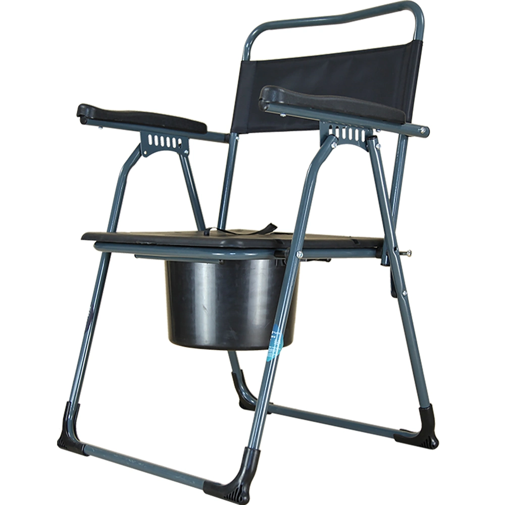 Folding Stainless Steel Commode Chair Toilet Medical Therapy Equipment