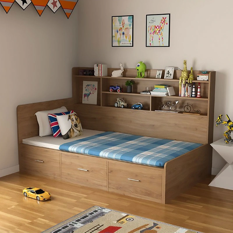 China Wholesale/Supplier Cheap Home Bedroom Furniture Wooden MDF Tatami Double Single Bed Storage Wall Beds with Drawers for Adult Kids