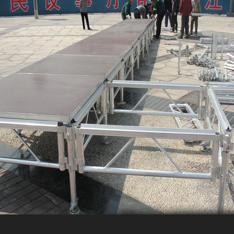 Adjustable Height Aluminum Mobile Modular Event Platform Stage