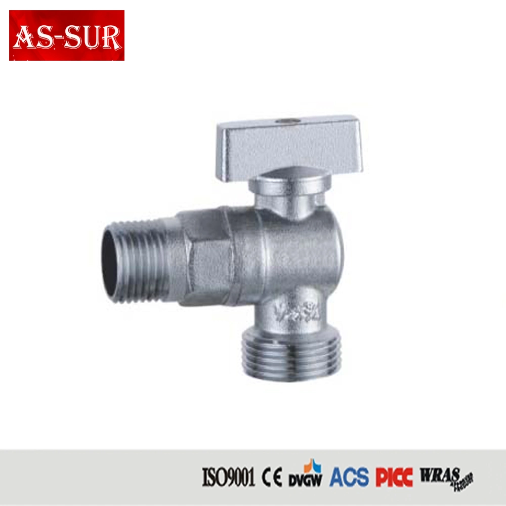 Chromed Brass Stop Angle Valve with Iron Pipe Inlet A1204