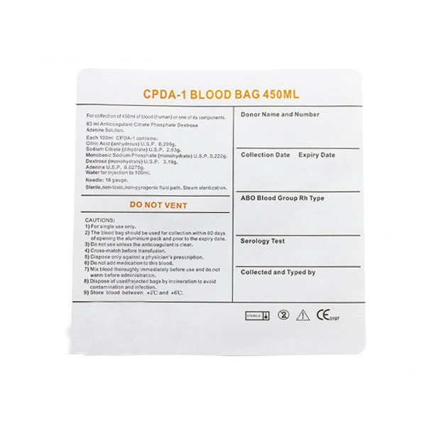 Surgical Blow Extruded Double Blood Bag