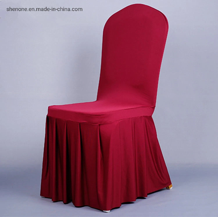 Shenone Hotel Banquet Plain and Ordinary Dyed Jacquard Pattern Chair Cover