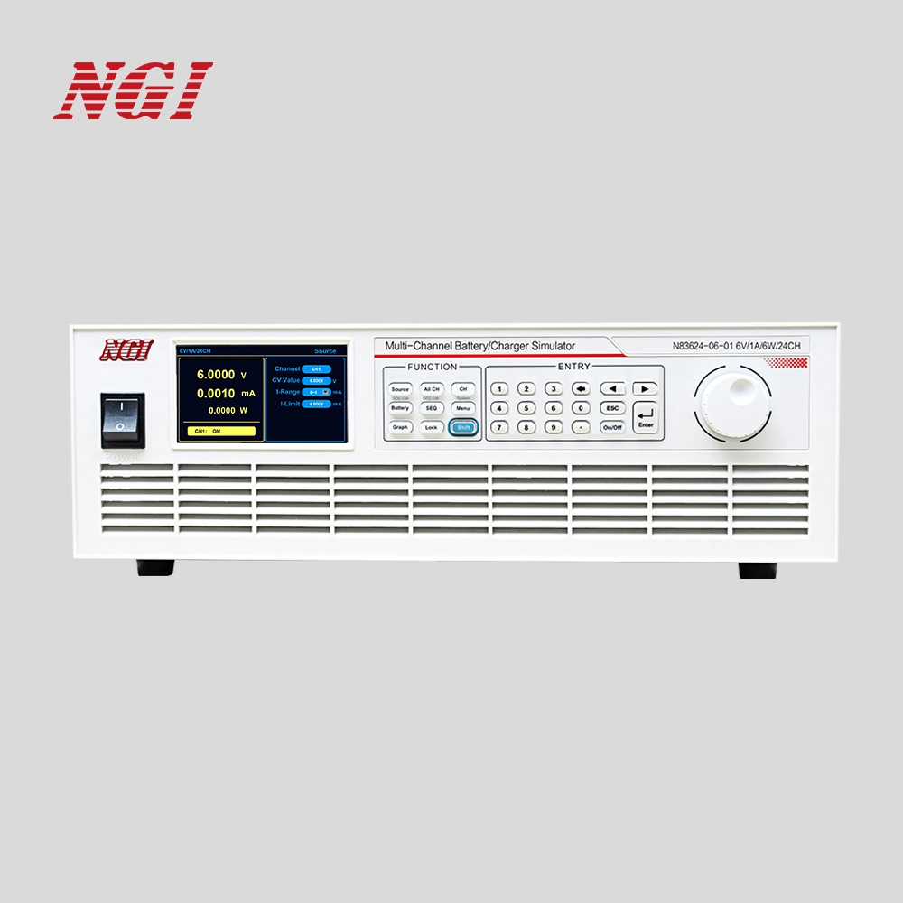 High Resolution 0.1mv 0.1mA Multi Channel Battery Packs Simulation Instrument