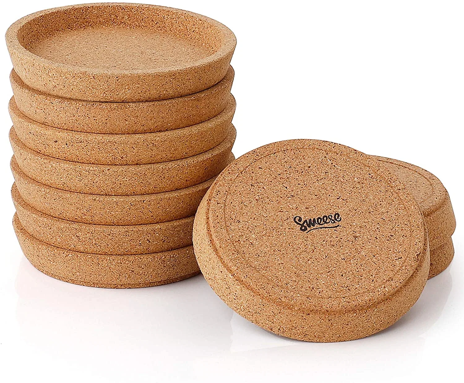 Supplier Stock Cork Mug Base Concave Cup Coaster Biodegradable Cup Holder