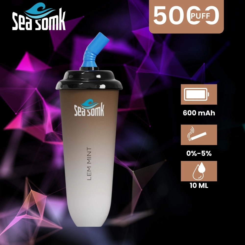 Seasomk E cigarette lait tasse 6000puffs vente en gros Vape stylo jetable