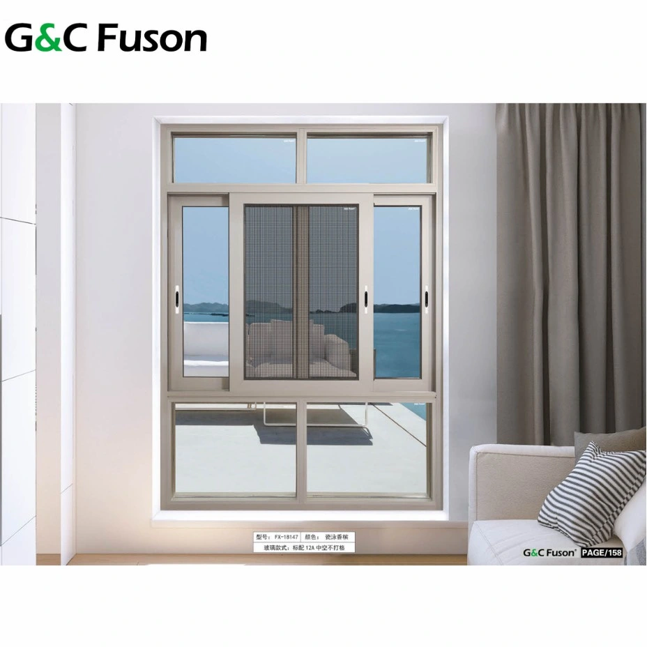 Aluminium Sliding Window Combine Screen Window and Double Glass