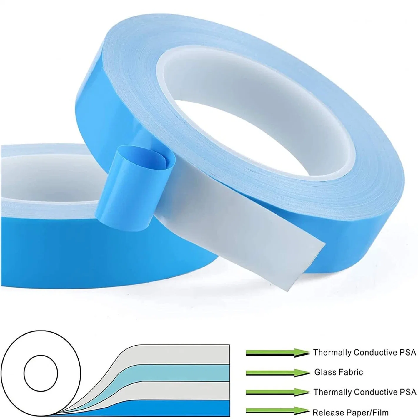 High Temperature Double Sided Adhesive Conductive Tape Thermal Transfer LED Lighting Heat Conductive Cloth Tape