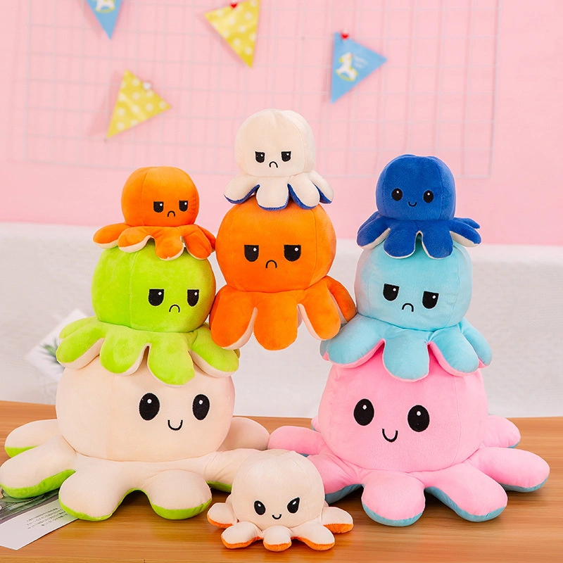 Hot Selling Toys Flip Octopus Plush Doll Flip Face Small Octopus Toy