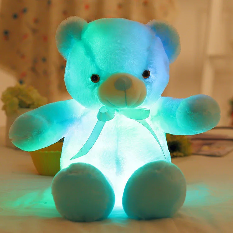 Wholesale/Supplier Classic Luminous Teddy Bear LED Light Plush Pillow Cushion Toys for Children Stuffed Animal Doll Christmas Gift