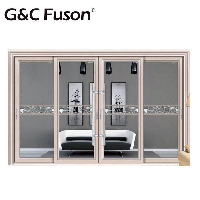 Foshan Burglar Proof Anodized Black Aluminium Big Sliding Doors Standard Aluminium Sliding Door Sizes Manufacturers