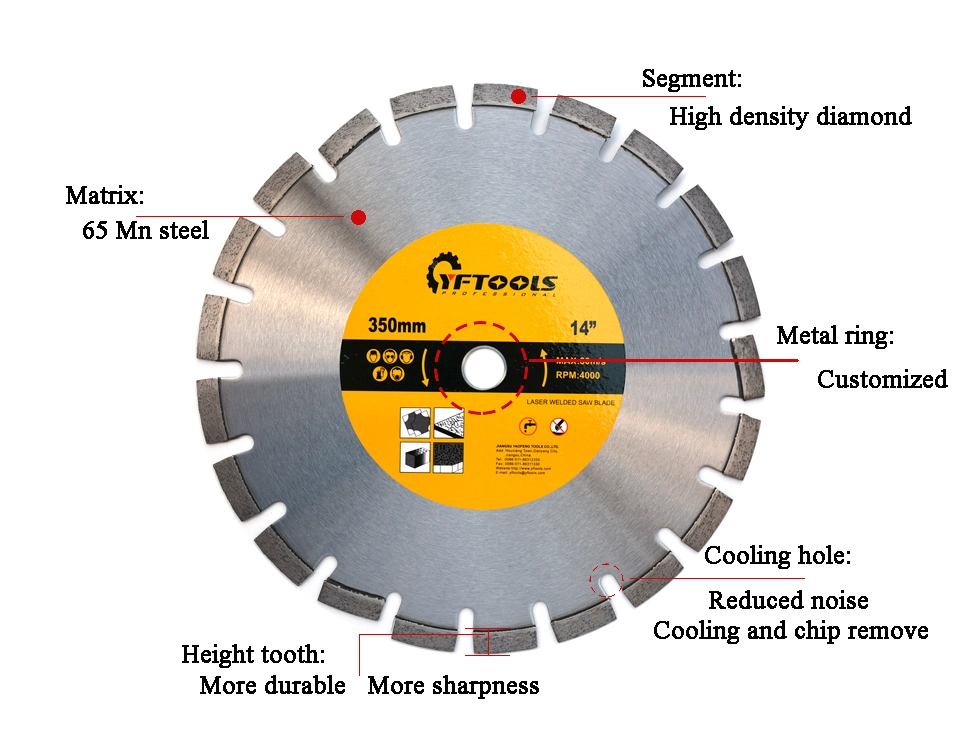 Professional Laser Welded Diamond Saw Blade for Stone