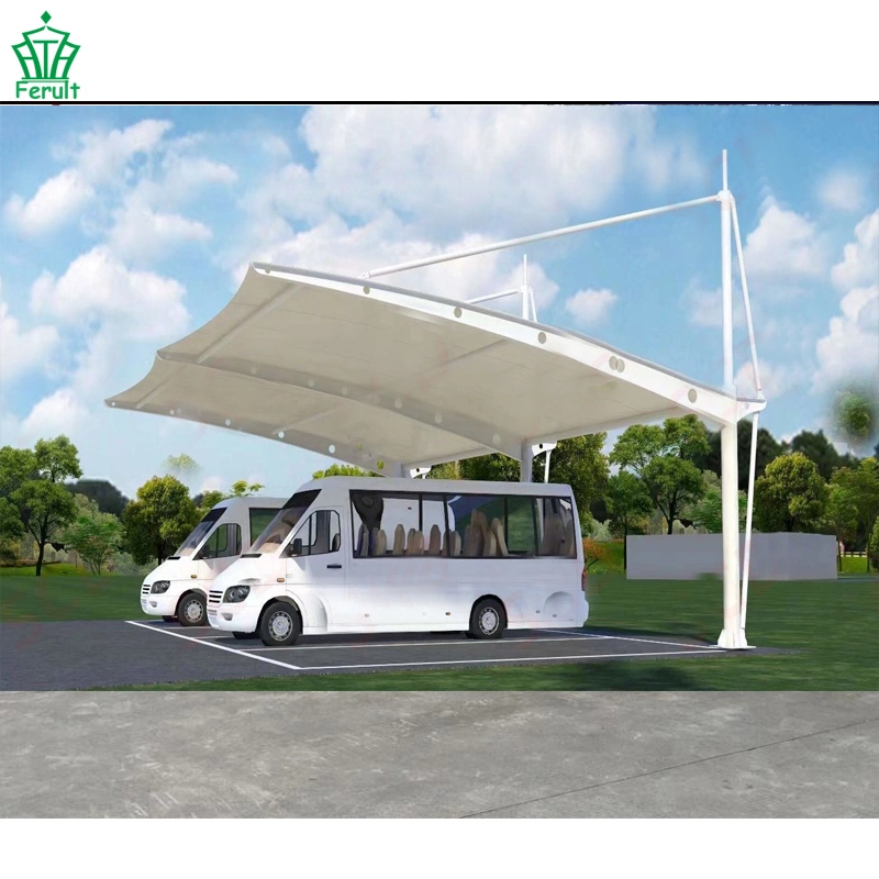 Heat Insulation Simple Carport PVDF/PTFE Top Roof Car Covers Garage Tent