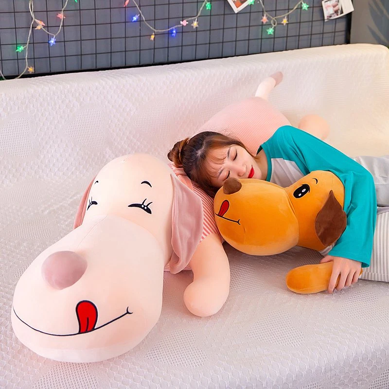 Custom Organic Fabric Plush Toy Couple Carrying Pants Dog Soft Bedtime Cuddle Pillow Stuffed