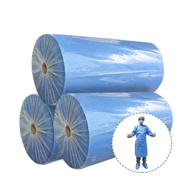 Blue SMS Nonwoven Fabric Use for Disposable Surgical Gown