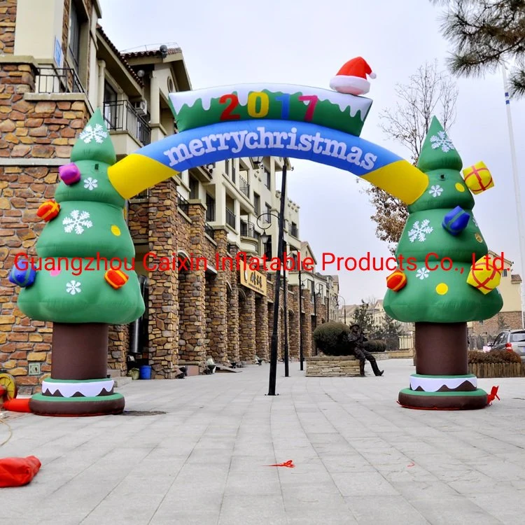 Factory Direct Sale Inflatable Santa Claus Archway for Christmas Holiday Decor