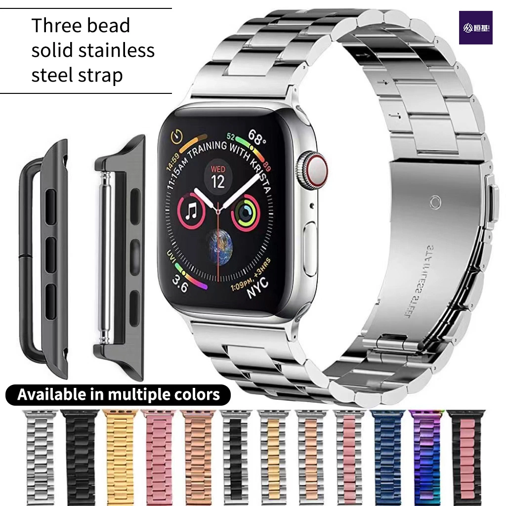 Stainless Steel Metal Smart Watch Bands Adjustable Wristband Strap for Apple Watch