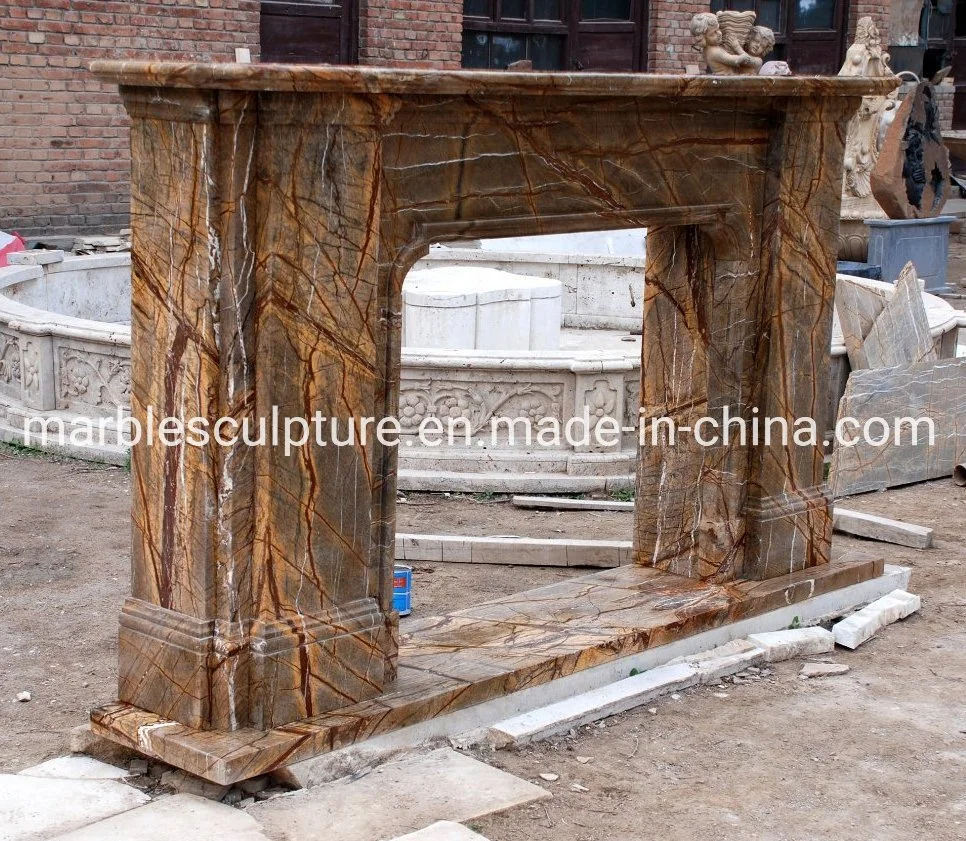 Factory Price Natural Stone Marble Fireplace Indoor Decoration (SYMF-158)