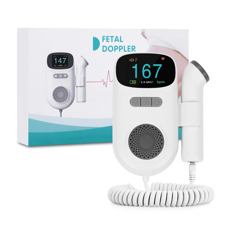 for Home Care Pregnant Doppler Baby Heart Rate Monitor Pocket Fetal Doppler Machine