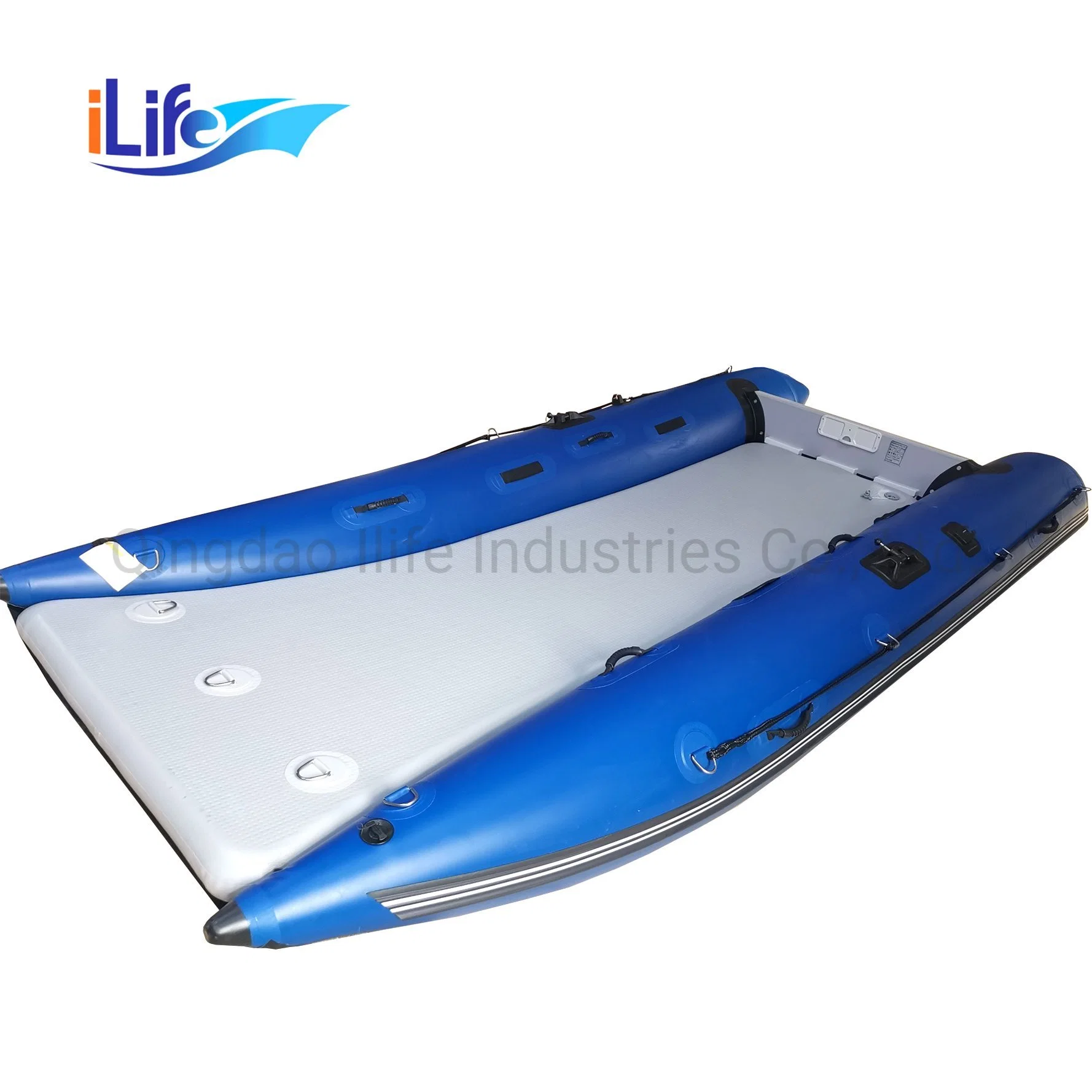 Ilife (4,2) bote catamarán hinchable de alta velocidad con Drop Stitch planta para la pesca y deportes