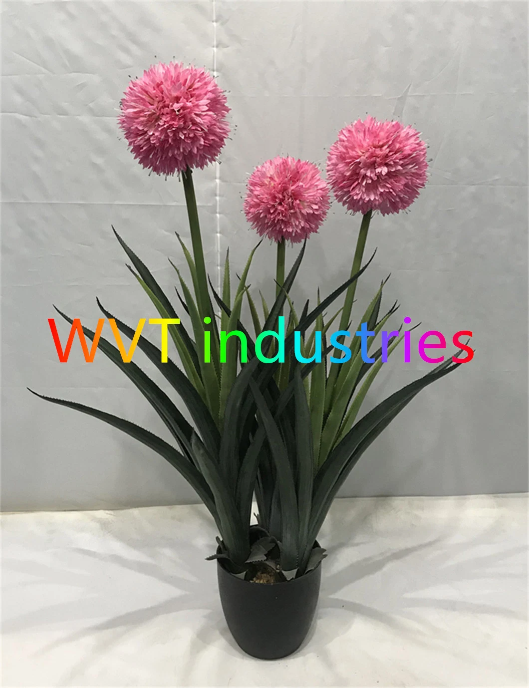 Wvt Faux Flower Synthetic Tree Potted Plant Artificial Reed Bonsai for Wedding Decorative