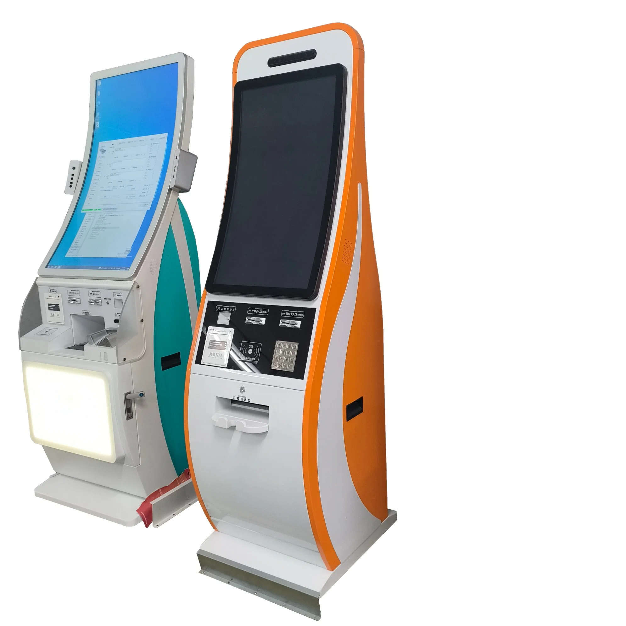 Cash Payment Kiosk Floor Standing Passport Scanner Currency Exchange Machine ATM Machine