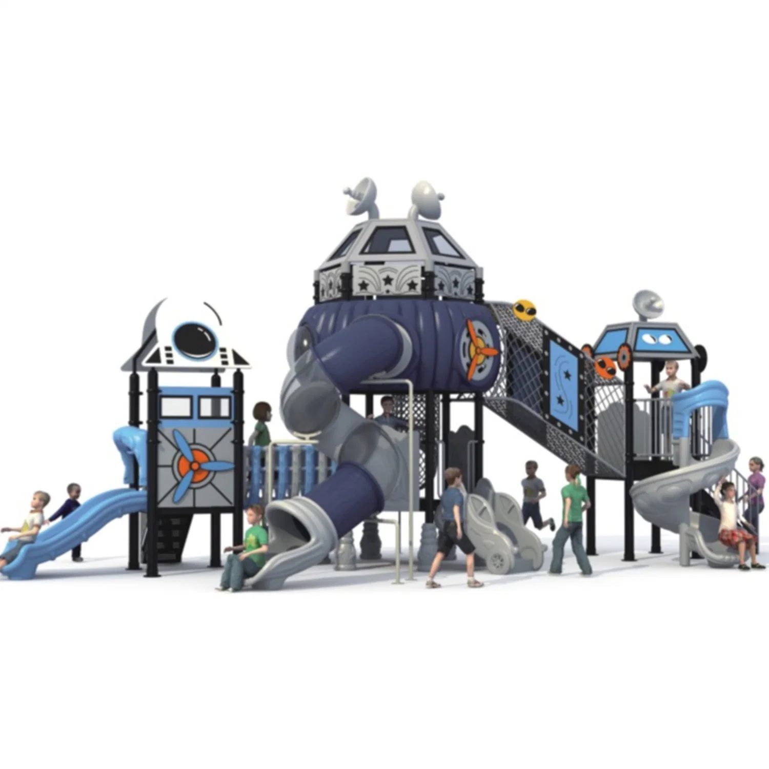 Popular Children Outdoor Playground Equipment Amusement Park Plastic Slide Price