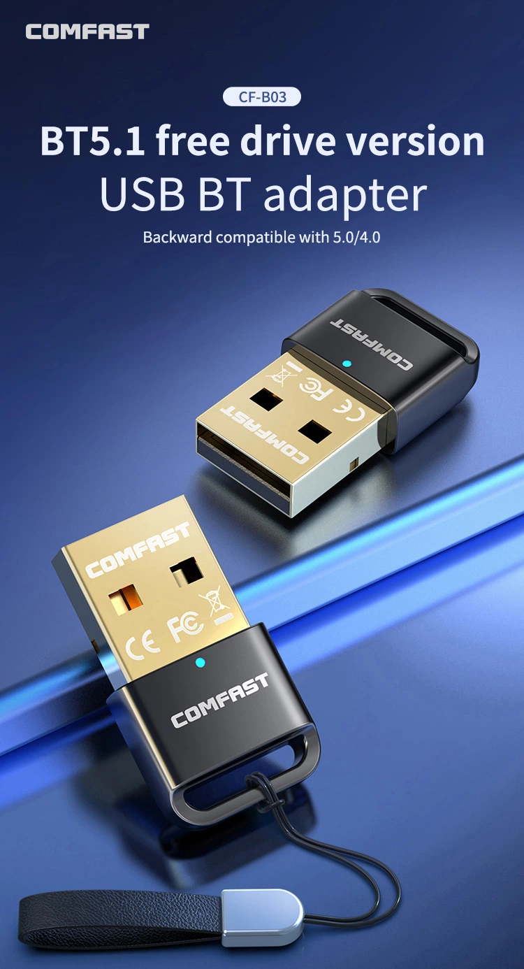 CF-B03 Free Driver Bluetooth Adaptador USB 5.1 mini receptor USB Adaptador Bluetooth para PC Portátil