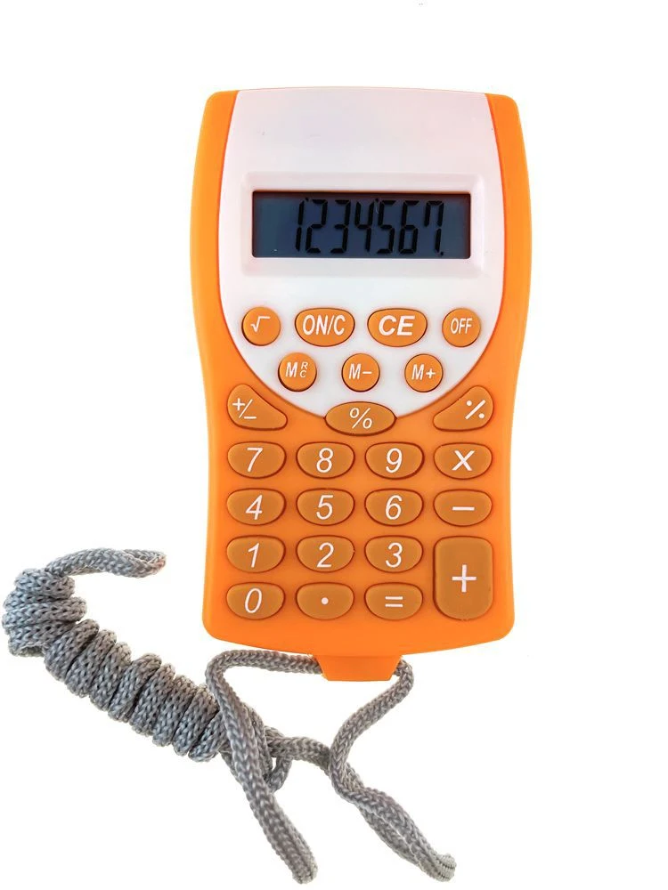 Calculatrice de cordon portable à 8 chiffres à bas prix avec Custom Logo