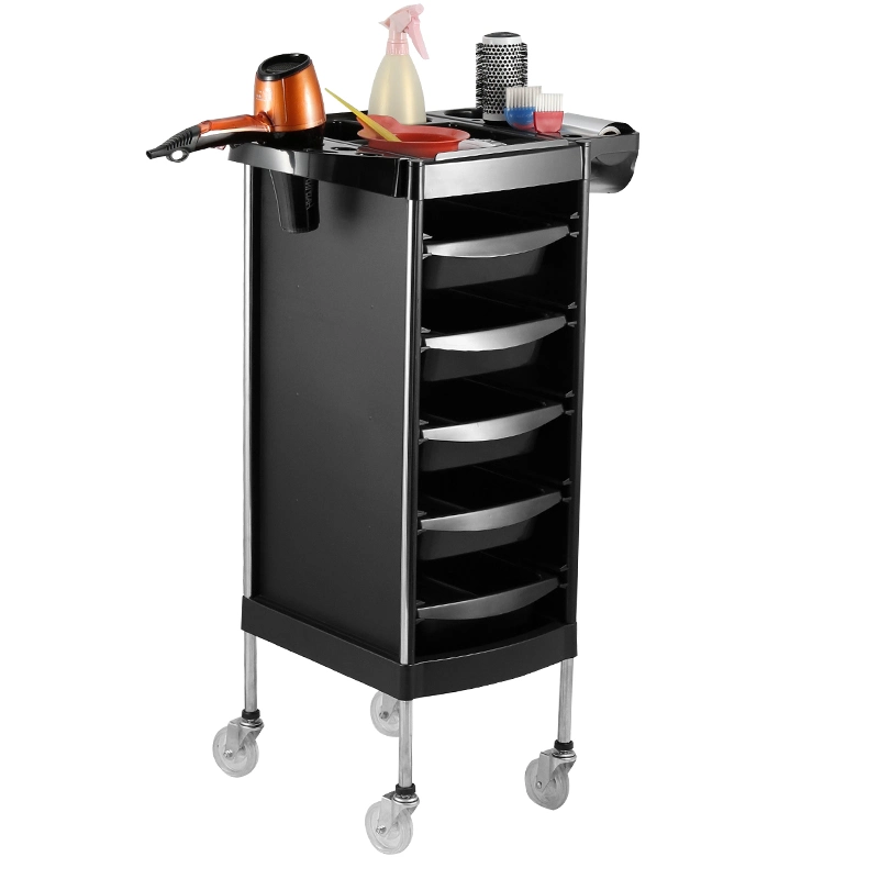 2022 Hot Sale Salon Trolley Cart with Wheels and Handle, 6 Drawer Rolling Cart