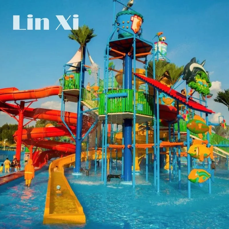 Customized New Outdoor Adult Water Park Fiberglass Forest Slide Children's Amusement Park Sports Equipment