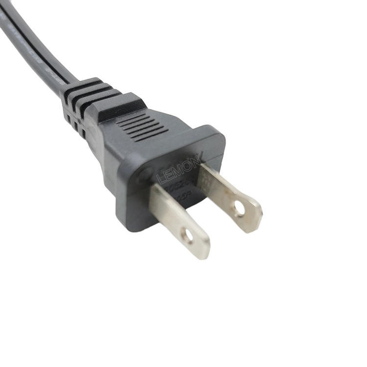 125 Volt Canada USA American Standard 2 Pin AC Power Cord Plug